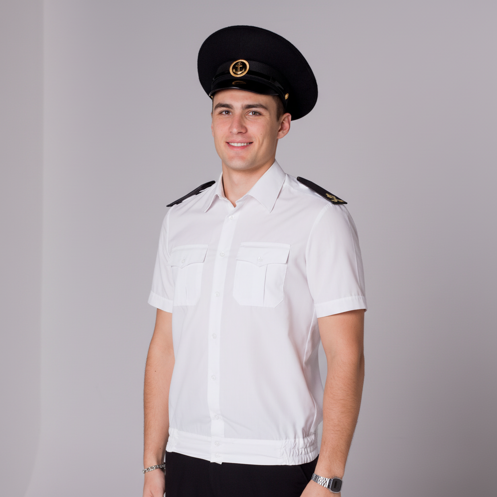 Форменная рубашка курсанта с коротким рукавом